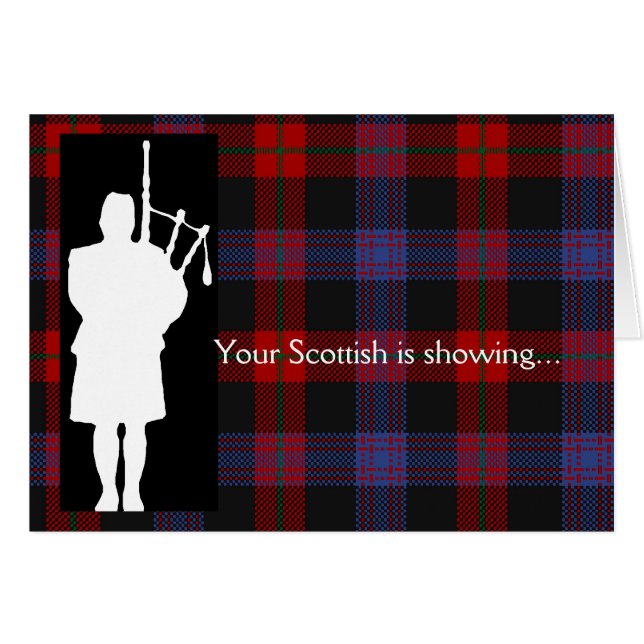 Cartão Tartan Day Bagpiper (Frente Horizontal)