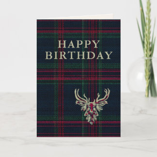 Cartão Tartan de Herança de Inverno | Aniversário da Lodg