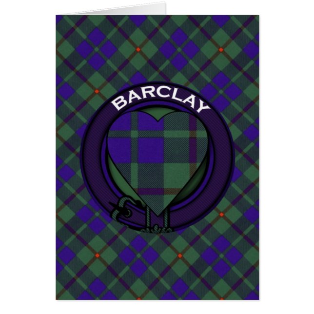 Cartão Tartan do Scottish de Barclay (Frente)