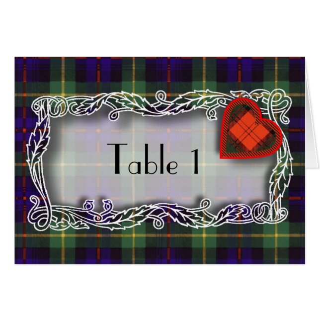 Cartão Tartan do Scottish de Farquarson (Frente Horizontal)