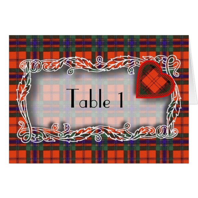 Cartão Tartan do Scottish de Machintosh (Frente Horizontal)