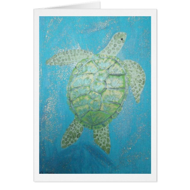 Cartão Tartaruga de mar (Frente)