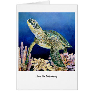 Cartão Tartaruga do Mar Verde