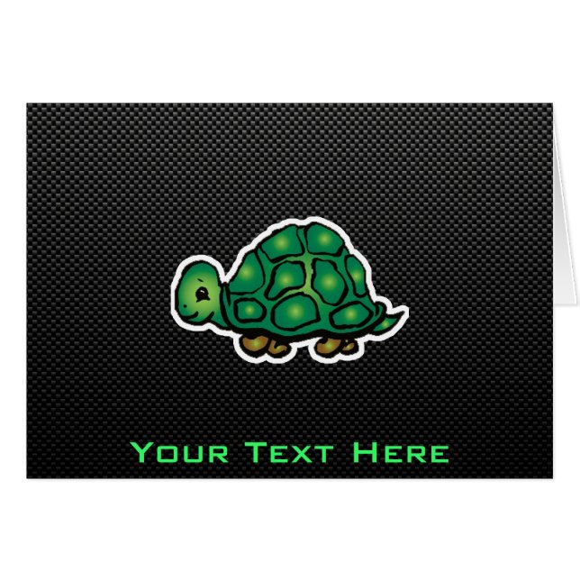 Cartão Tartaruga lustrosa (Frente Horizontal)
