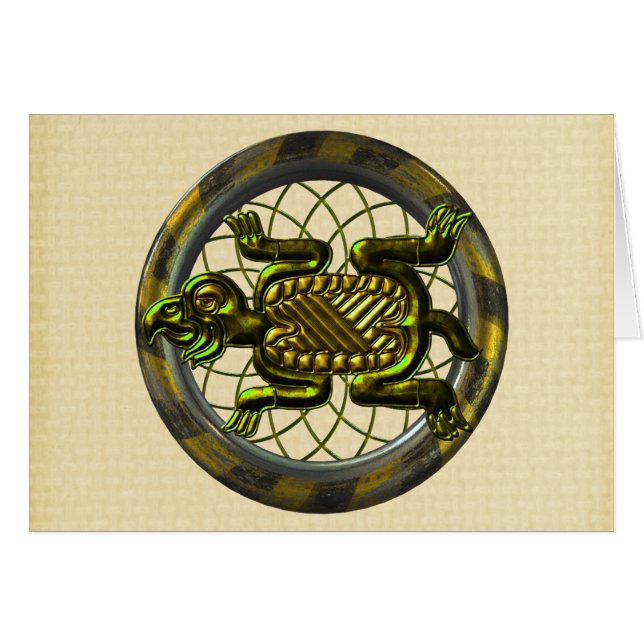 Cartão Tartaruga maia (Frente Horizontal)