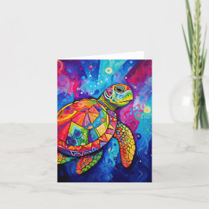 Cartão Tartaruga marinha Abstrato Terra Dia Oceano Nature