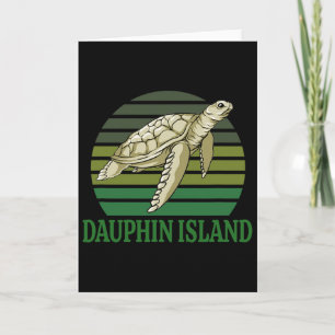 Cartão Tartaruga Marinha da Ilha Dauphin