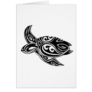 Cartão Tartaruga tribal