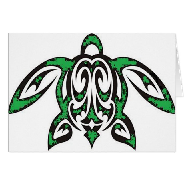 Cartão Tartaruga verde (Frente Horizontal)