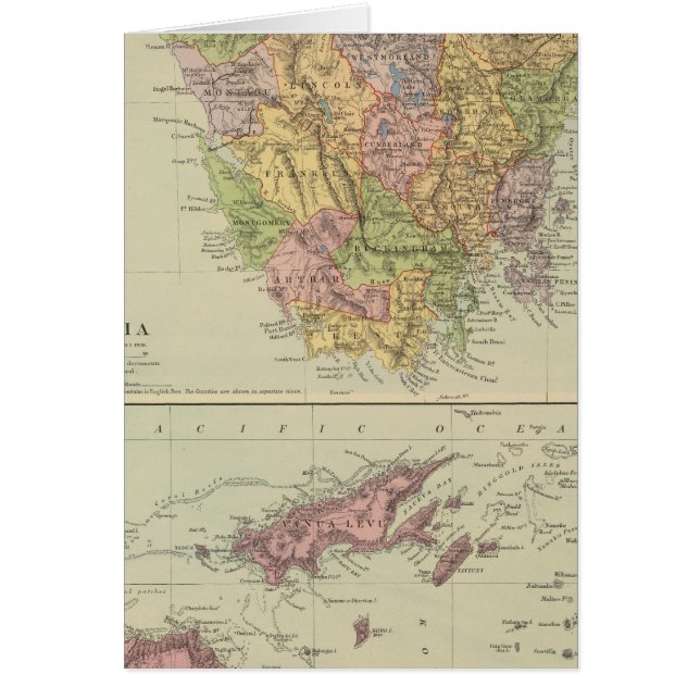 Cartão Tasmânia, Fiji (Frente)