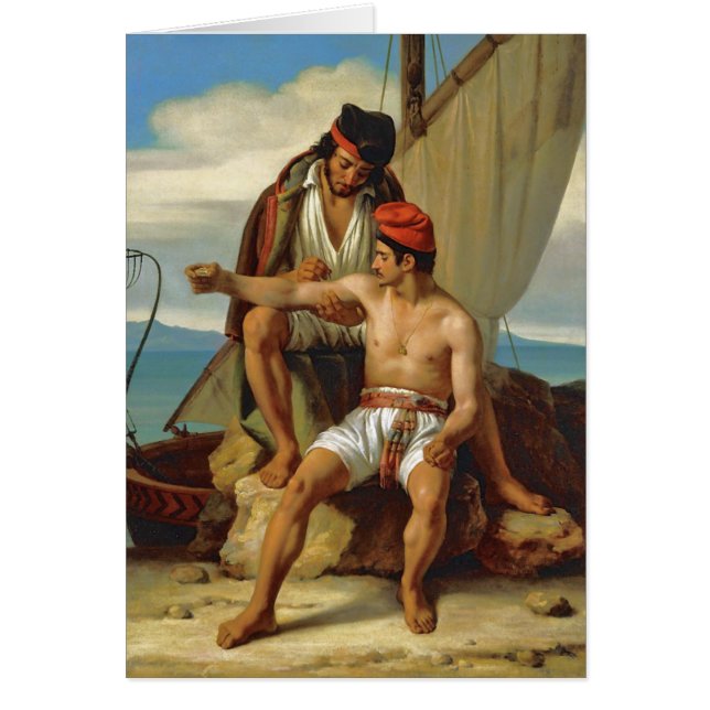 Cartão Tatoing a Sailor by Prevost (Frente)