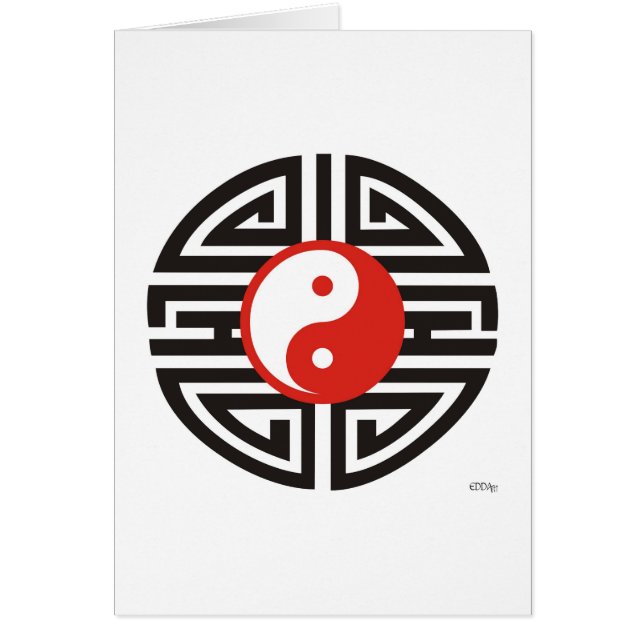Cartão Tattoo Yin & Yang (Frente)
