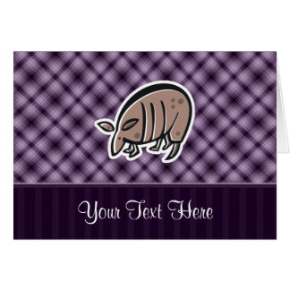 Cartão Tatu bonito; Roxo