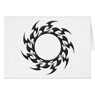 Cartão Tatuagem de Círculo Tribal