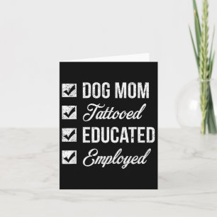 Cartão Tatuagem De dia de as mães Para Cão &Empregado Edu