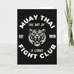 Cartão Tatuagem de luta de MMA Muay Thai Tiger arte dos 8