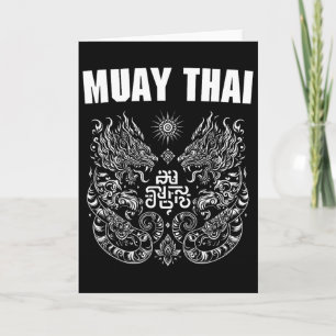 Cartão Tatuagem de Luta de Muay Thai Mma Tigre Gêmeo Kick
