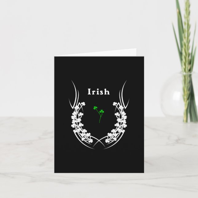 Cartão Tatuagem de Shamrock irlandês (Frente)