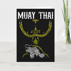 Cartão Tatuagem de tigre Sak Yant Muay Thai Kickboxing As