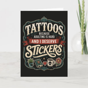 Cartão Tatuagem Divertida Tatuagens Porque Ser Adulto é D