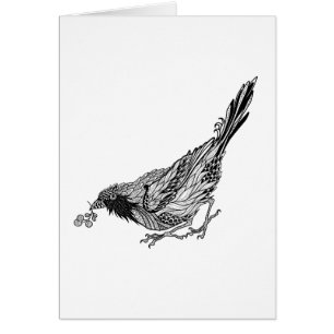 Cartão Tatuagem do pássaro