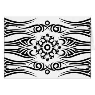 Cartão Tatuagem preto 1 tribal