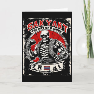 Cartão Tatuagem Sak Yant de Muay Thai Skeleton- A Arte