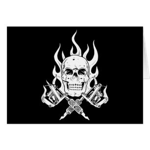 Cartão Tatuagem Skull