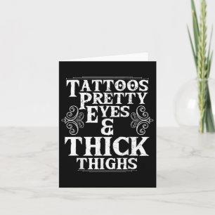 Cartão Tatuagens Engraçadas Olhos Bonito Coxas Espessas D