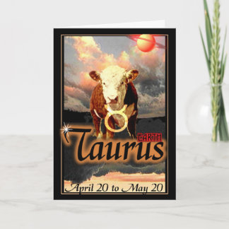 Cartão Taurus birthday card