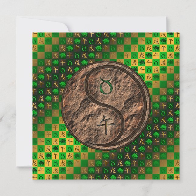 Cartão Taurus & Earth Horse (Frente)