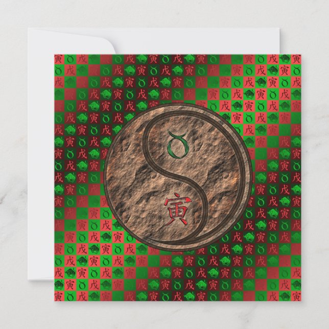 Cartão Taurus & Earth Tiger (Frente)