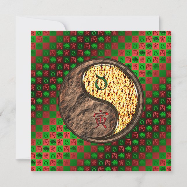 Cartão Taurus & Fire Tiger (Frente)