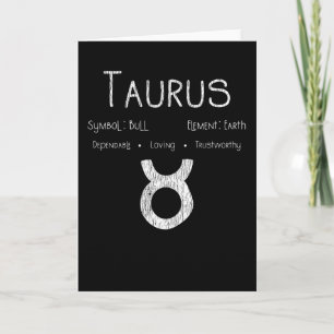 Cartão Taurus Horoscope Astrology Star Sinal de Astrologi