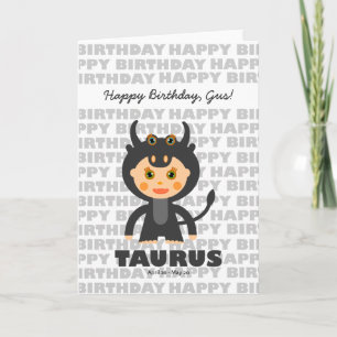 Cartão Taurus Zodiac - Sinal de Aniversário
