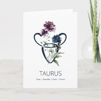 Cartão Taurus Zodiac - Sinal de Estrela Aniversário