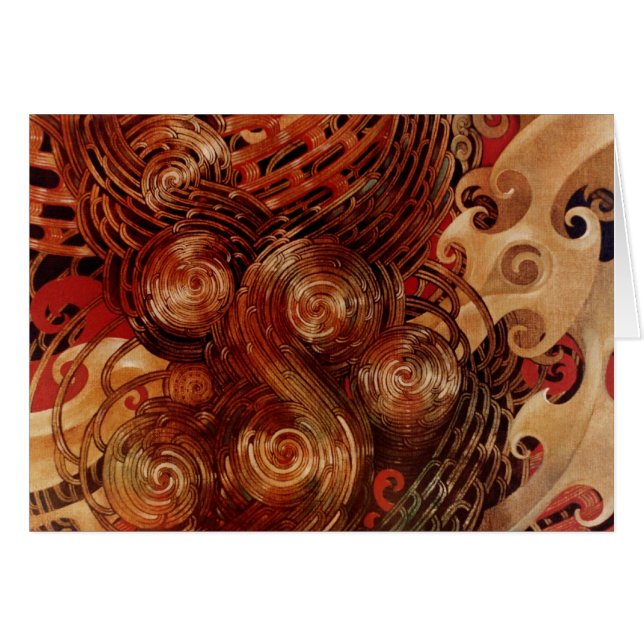 Cartão Tawhiri-Matea por Elizabeth Kyle. (Frente Horizontal)