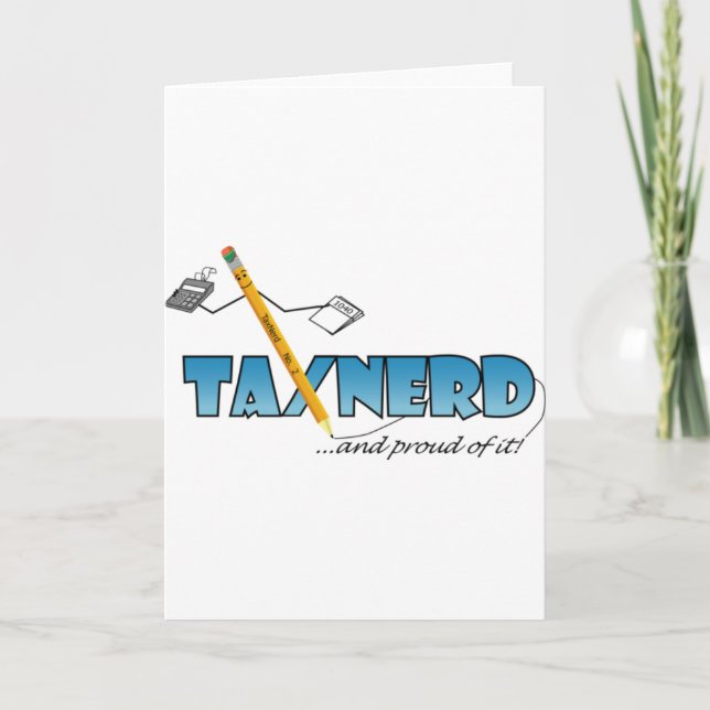 Cartão Tax Nerd Greeting Card Vertical (Frente)