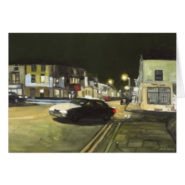 Cartão Taxi Cab, Cardiff, Wales, UK (Frente horizontal)