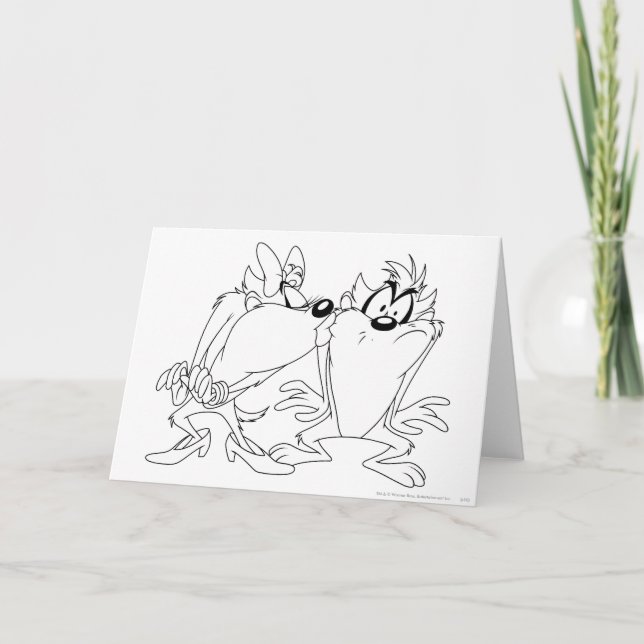 Cartão TAZ™ and Girl (Frente)