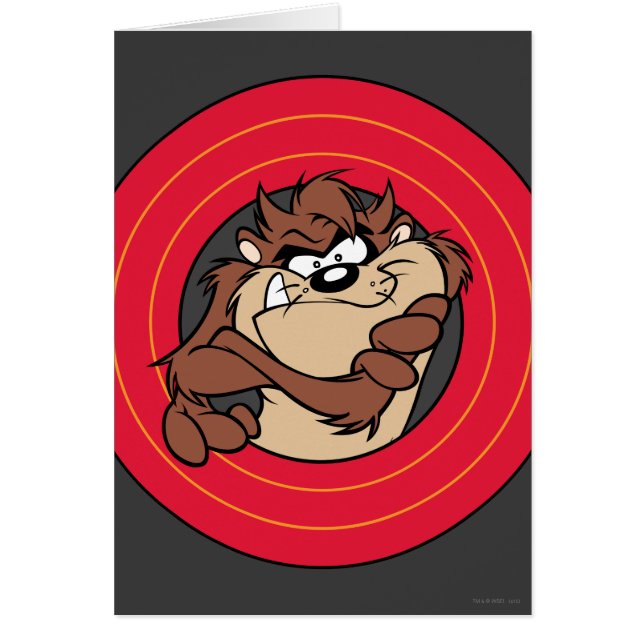 Cartão TAZ™ através dos círculos do LOONEY TUNS™ (Frente)