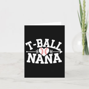 Cartão Tball Nana Heart Baseball Sports Grandma Gift