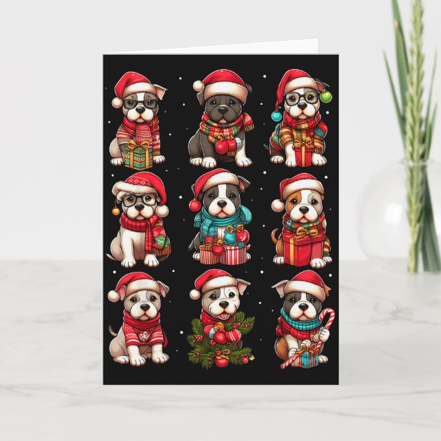 Cartão Tbull Christmas Funny Tbull Lover Pajama Men Women (Frente)