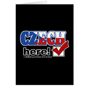 Cartão Tcheco Aqui (Escuro)