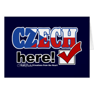 Cartão Tcheco Aqui (Escuro)