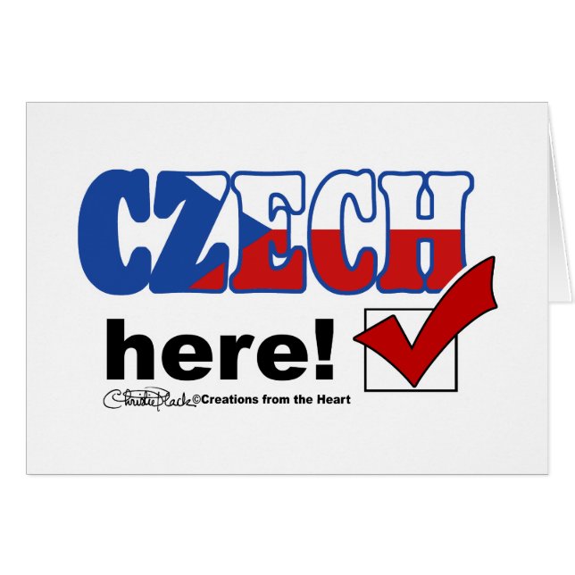 Cartão Tcheco aqui (luz) (Frente Horizontal)