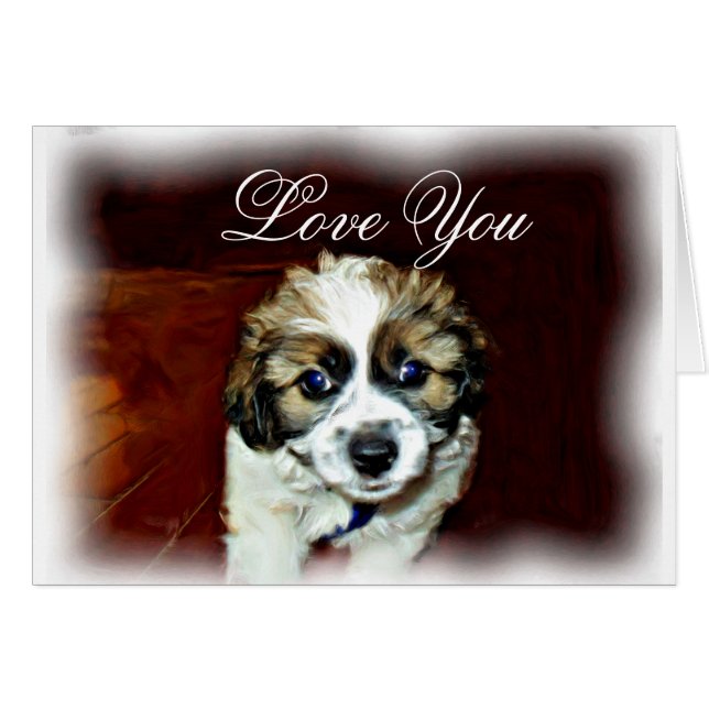 Cartão Te Amo. (Frente horizontal)