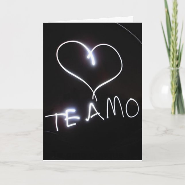 Cartão Te amo aunque... (Frente)