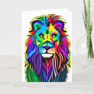 Cartão Te Amo Muito   Arte De Fantasia Mística De Lion Fa