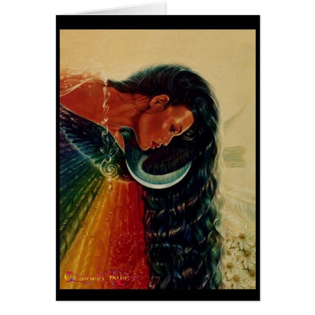 Cartão Te Haeata de Kahurangi o por Elizabeth Kyle. (Frente)